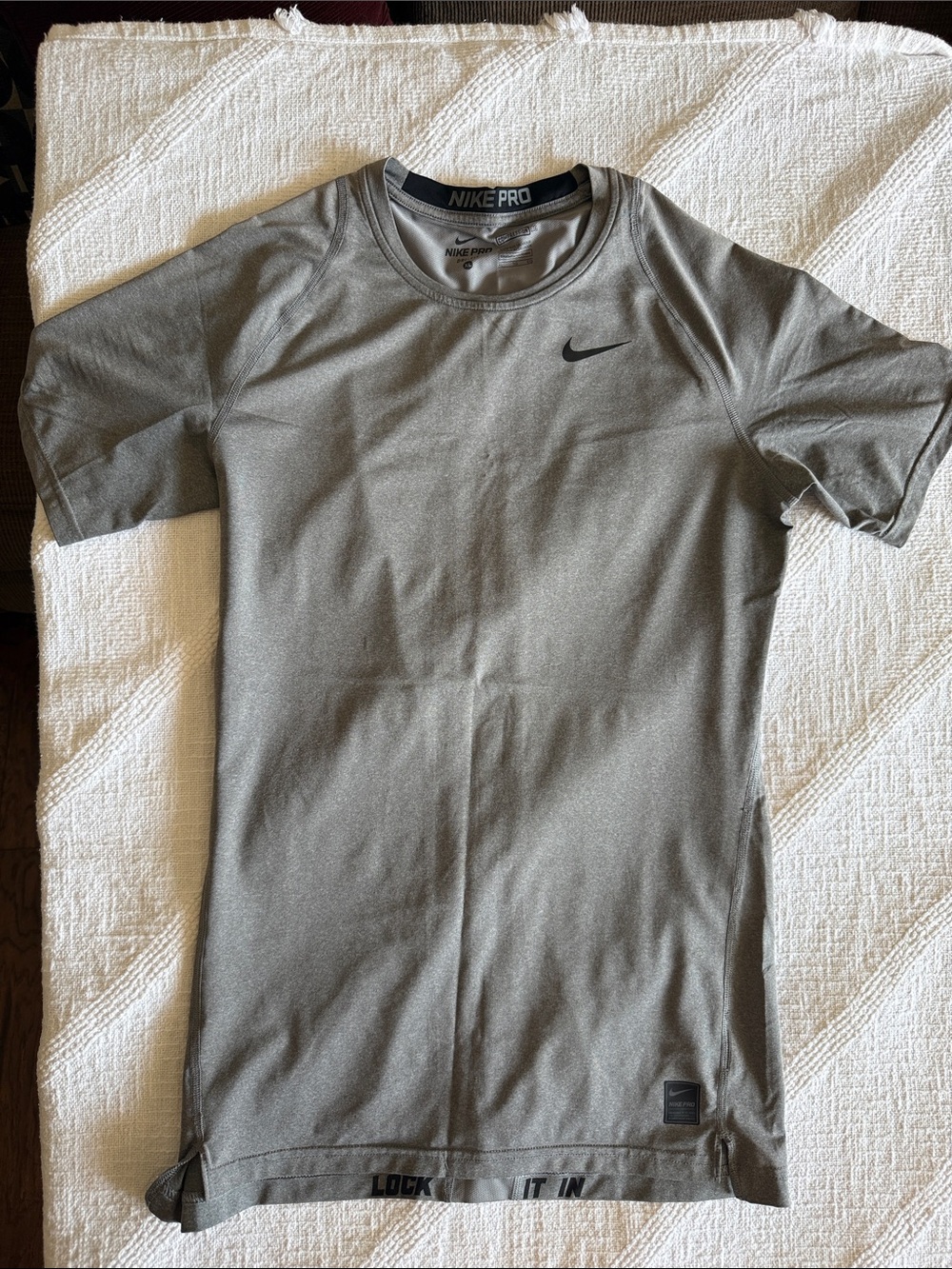 Nike Pro Short Sleeve Performance Tee — Gray
